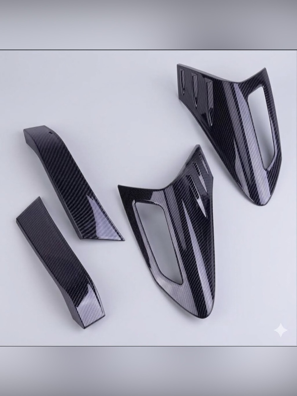 Toyota C-HR Carbon Fiber Tail Light Trim Covers (4Pcs Set) - New